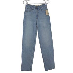 Universal Thread High-Rise Comfort Stretch Straight Jeans 2R Size Light Denim